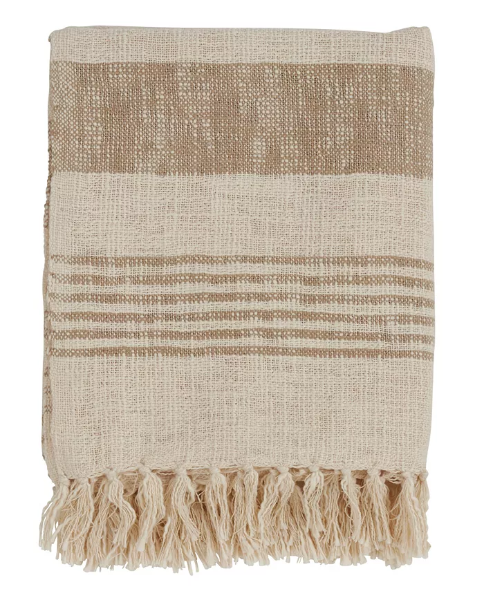 Saro Lifestyle Striped Throw - Intensery