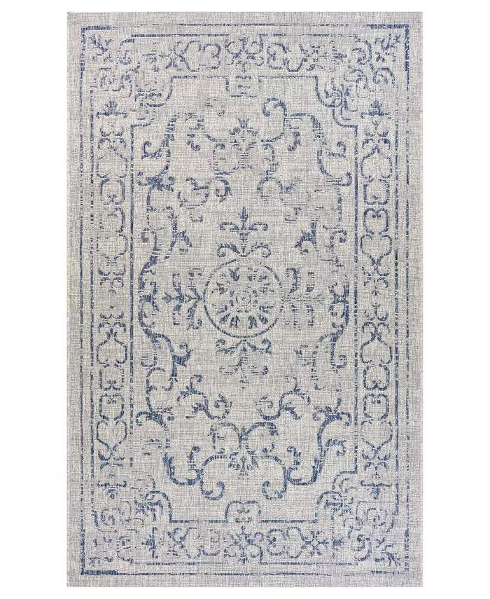 LR Home Sunny SUNSH81249 5' x 8' Outdoor Area Rug - Intensery