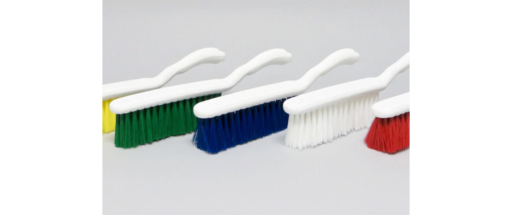 Red Polypropylene Fiber Bristle Sanitary Counter Scrub Brush - Intensery