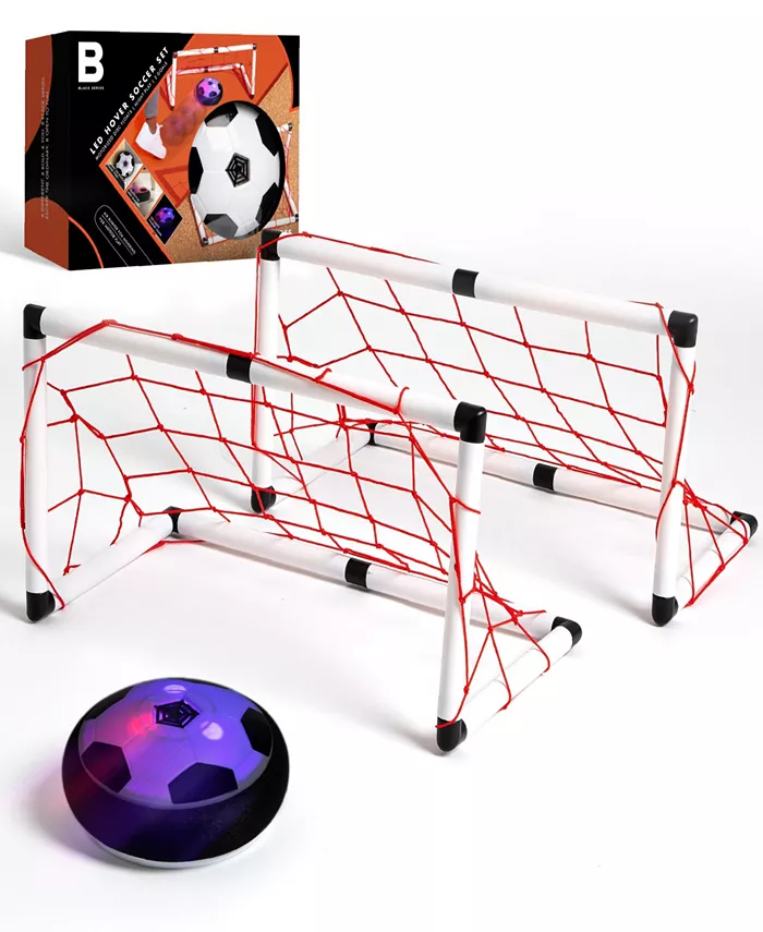 Black Series Hover Air LED Soccer Game with Hover Disc Floats - Intensery