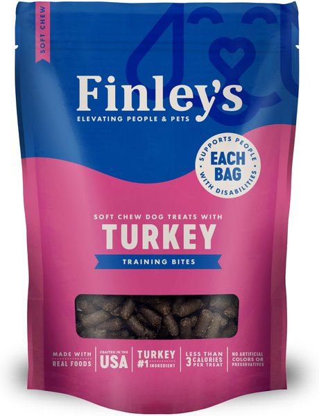 Finley's Barkery Turkey Recipe Soft Chew Training Bites Dog Treats， 16-oz bag - Intensery