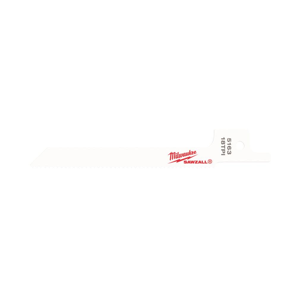 Milwaukee 3-5/8 in. 18 TPI SUPER SAWZALL Blades 5PK 48-00-5163 from Milwaukee - Intensery