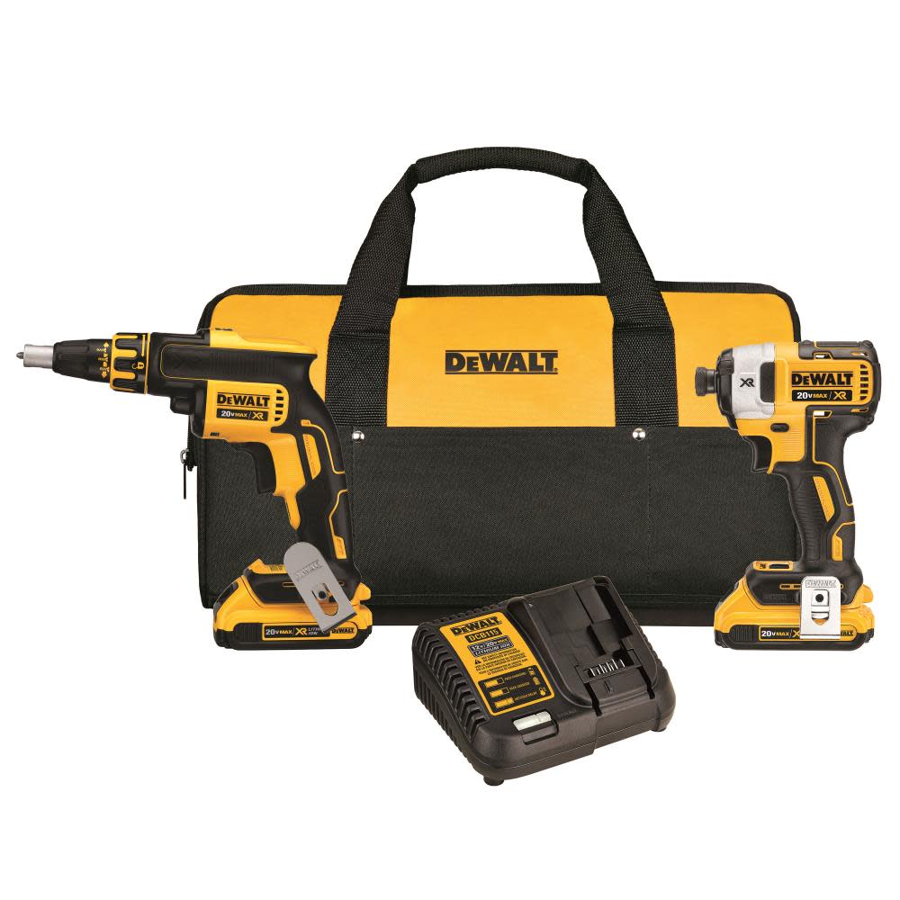 20 V MAX* XR Drywall Screwgun and Impact Driver Kit (2.0Ah) - Intensery