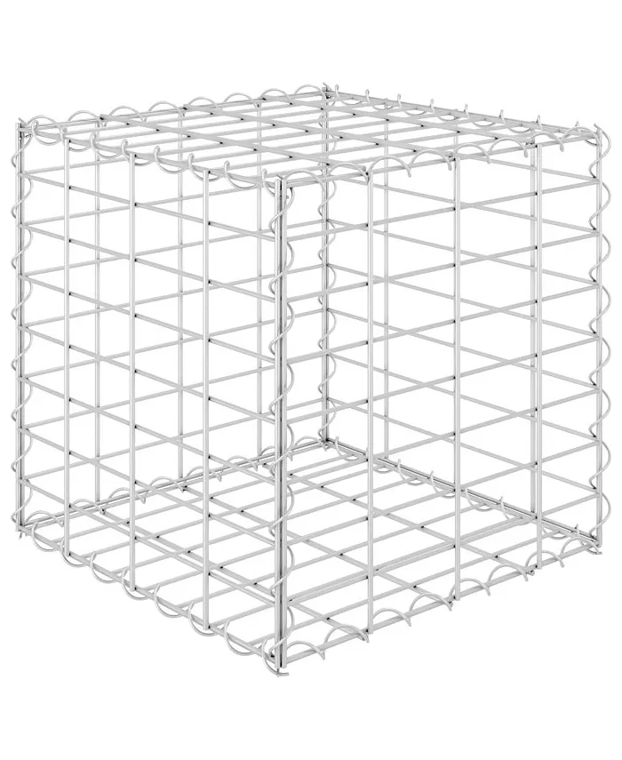 vidaXL Cube Gabion Raised Bed Steel Wire 15.7