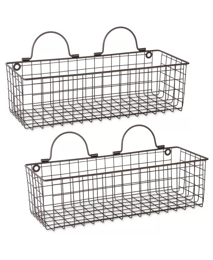 Design Imports Wire Wall Basket Set 2 Medium - Intensery