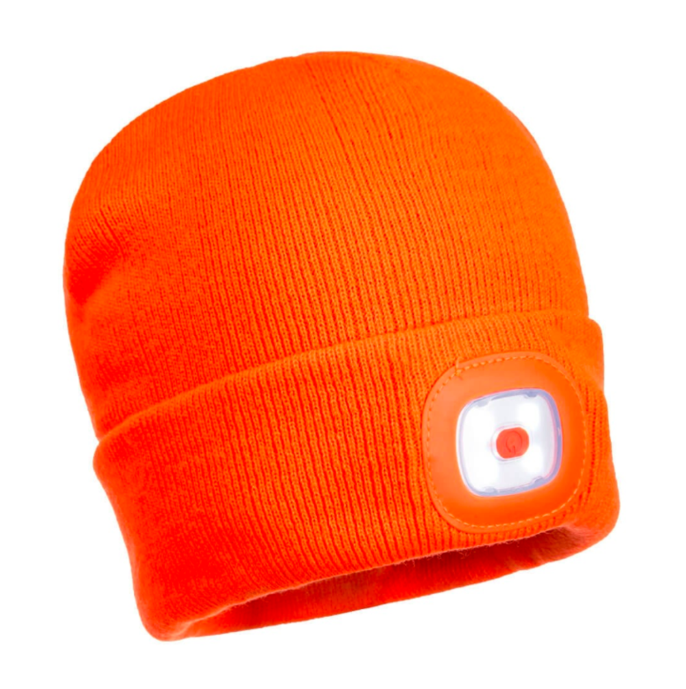 Orange Rechargeable LED Beanie - Intensery