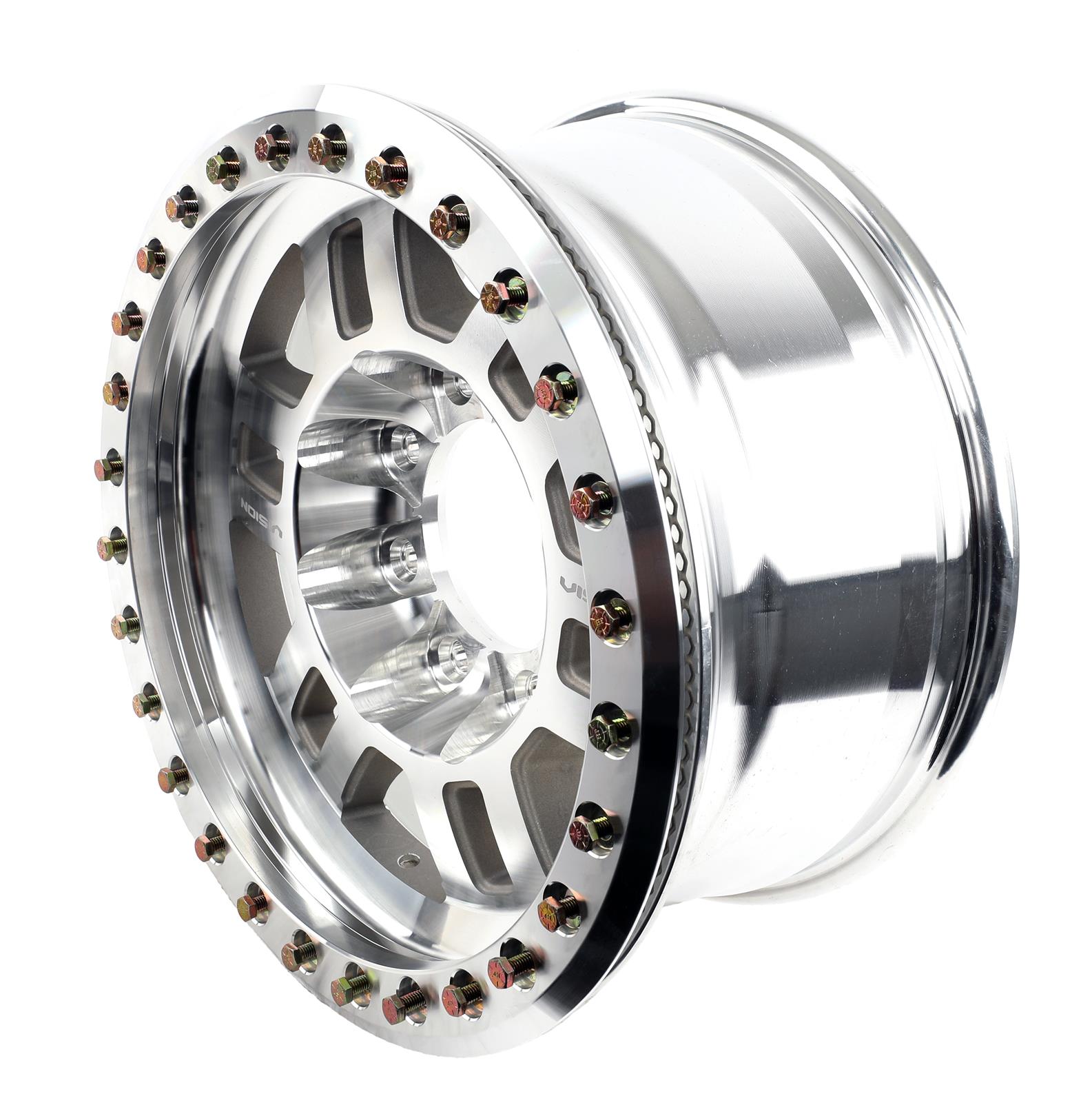Vision Wheel 398BLZ7870UMFMR-15 Vision Off-Road 398 Manx Unfinished Beadlock Wheels with Machined Face and Lip - Intensery
