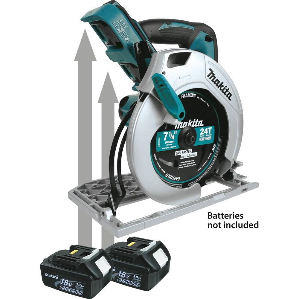 Makita 18V X2 LXT Lithium-Ion (36V) Cordless 7-1/4 In. Circular Saw (Tool Only) XSH01Z from Makita - Intensery