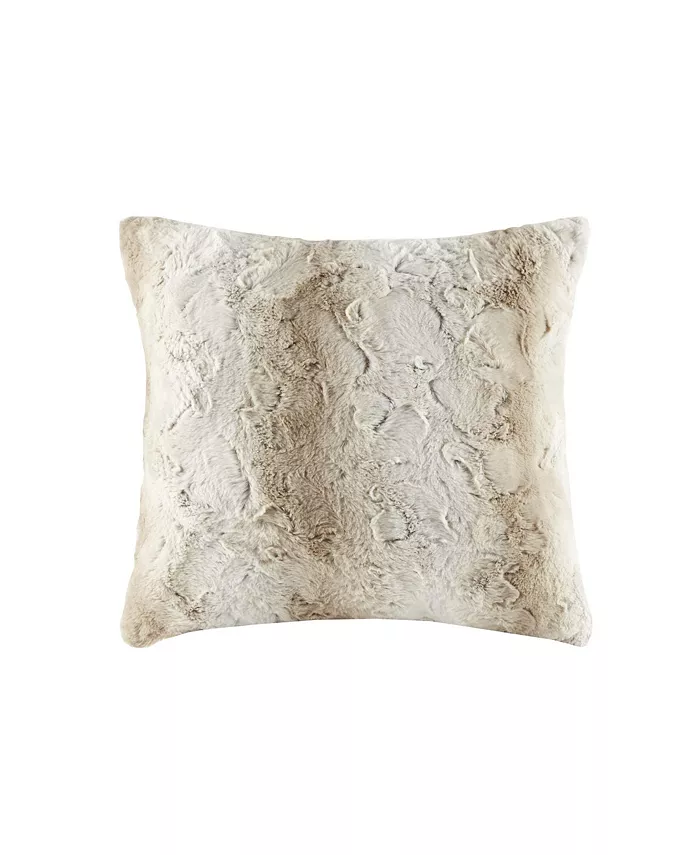 Gracie Mills Zuri Faux Fur Square Pillow Sand 20x20 - Intensery