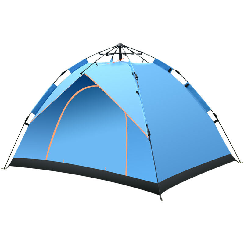 New Camping Outdoor Pop-up Tent WaterproofBlue/2to3people - Intensery