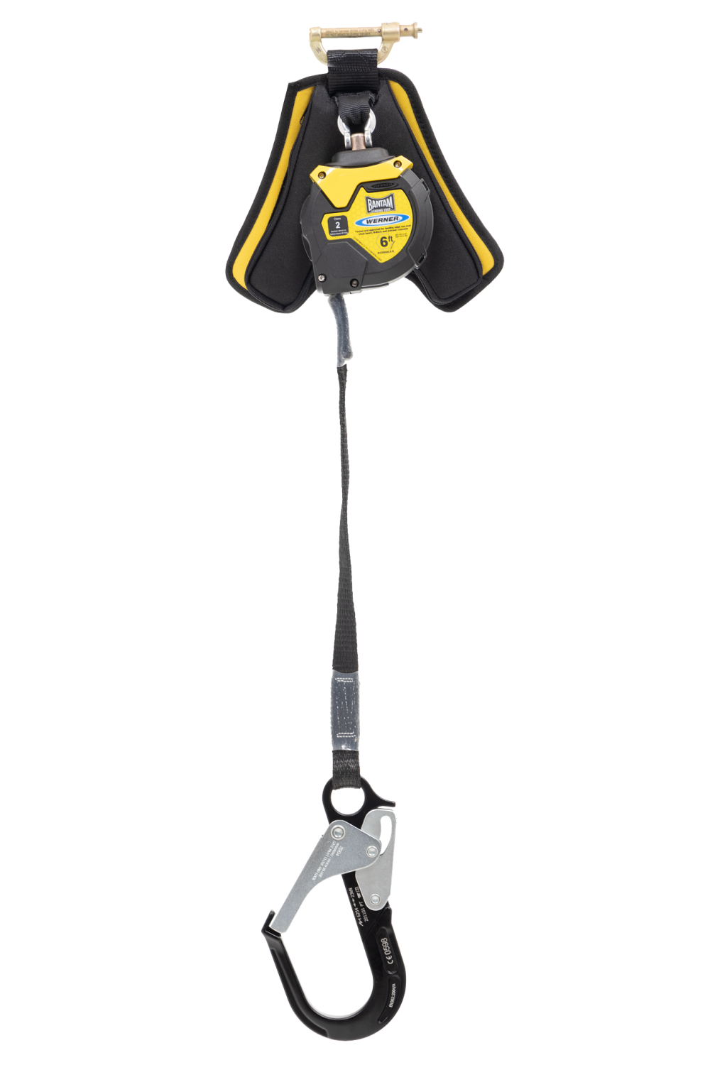 Werner Bantam 6and#8242; Web Leading Edge Self Retracting Lifeline with Al Rebar Hook - Intensery