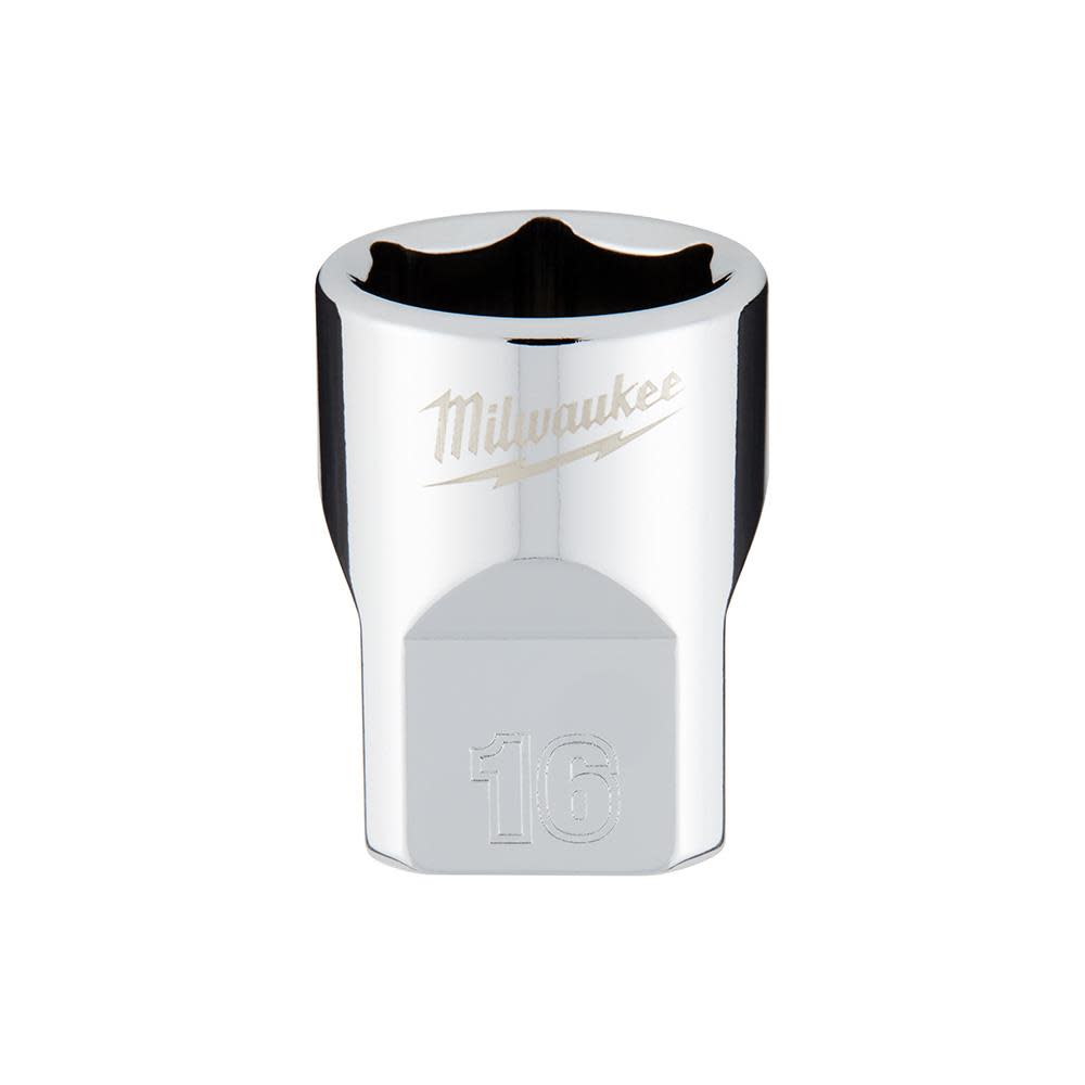 Milwaukee 3/8 in. Drive 16mm Metric 6-Point Socket 45-34-9086 from Milwaukee - Intensery