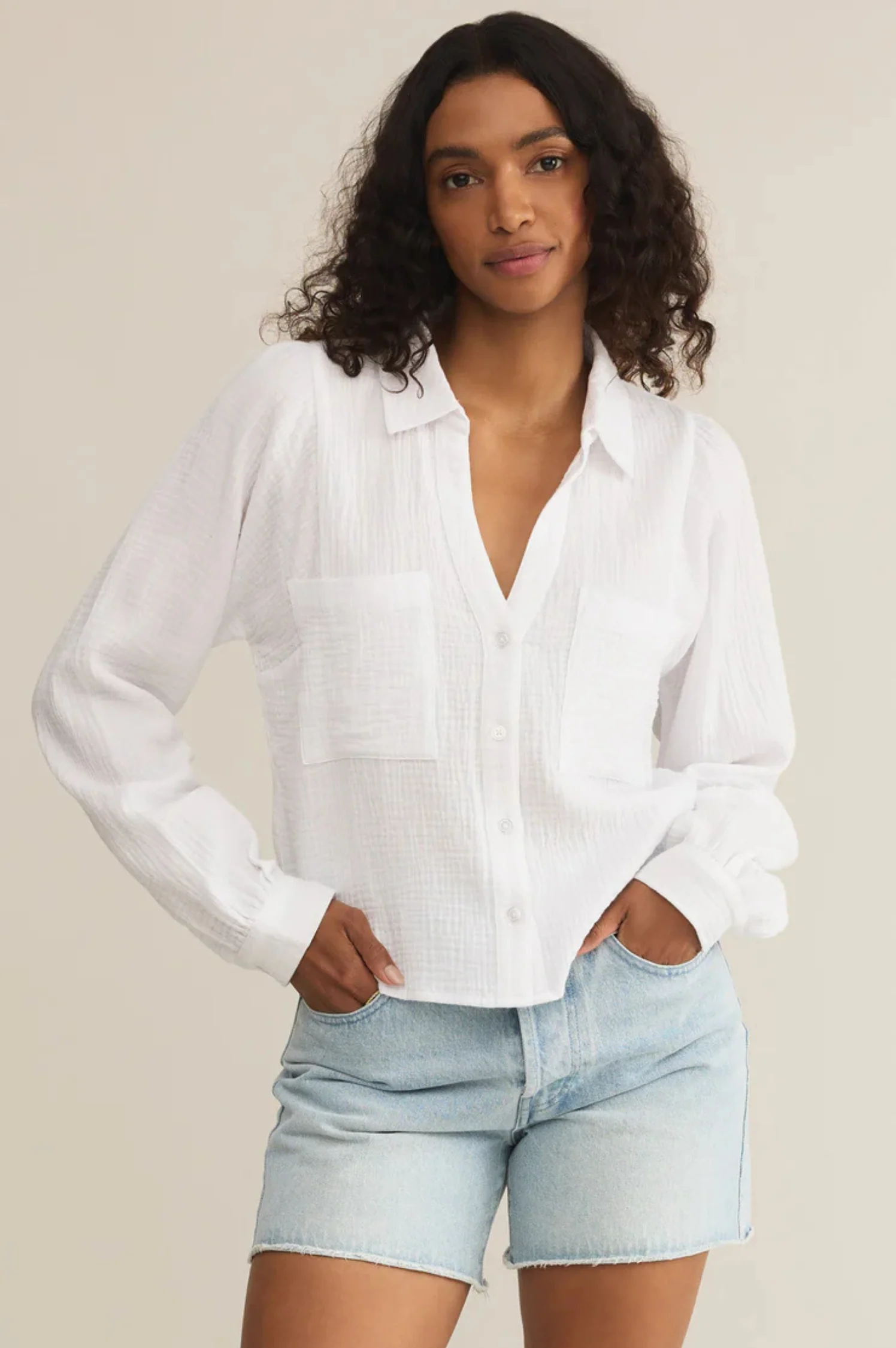 Campo Button Up Gauze Top - Intensery
