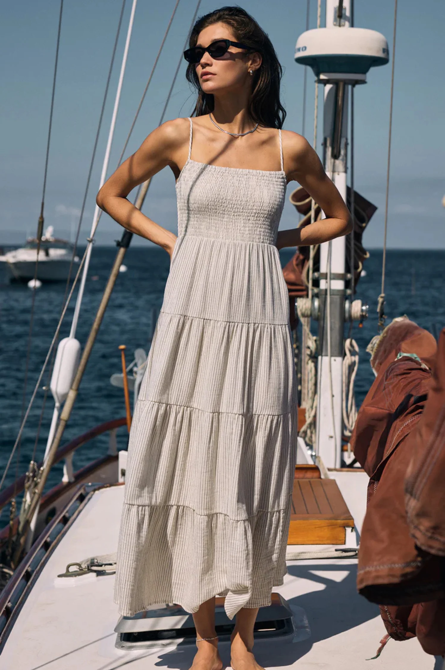 Balos Striped Maxi Dress - Intensery