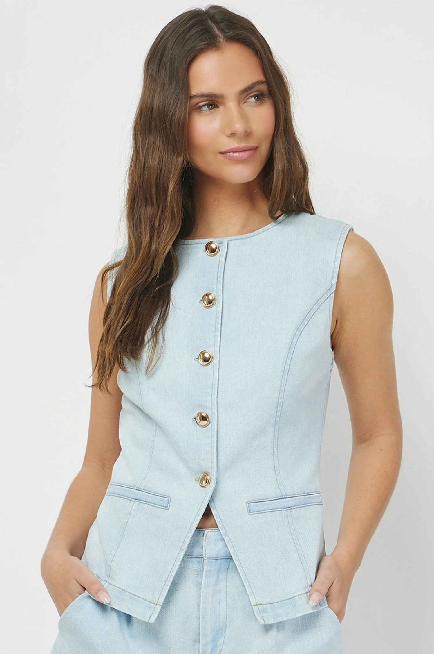 Diane Denim Vest - Intensery