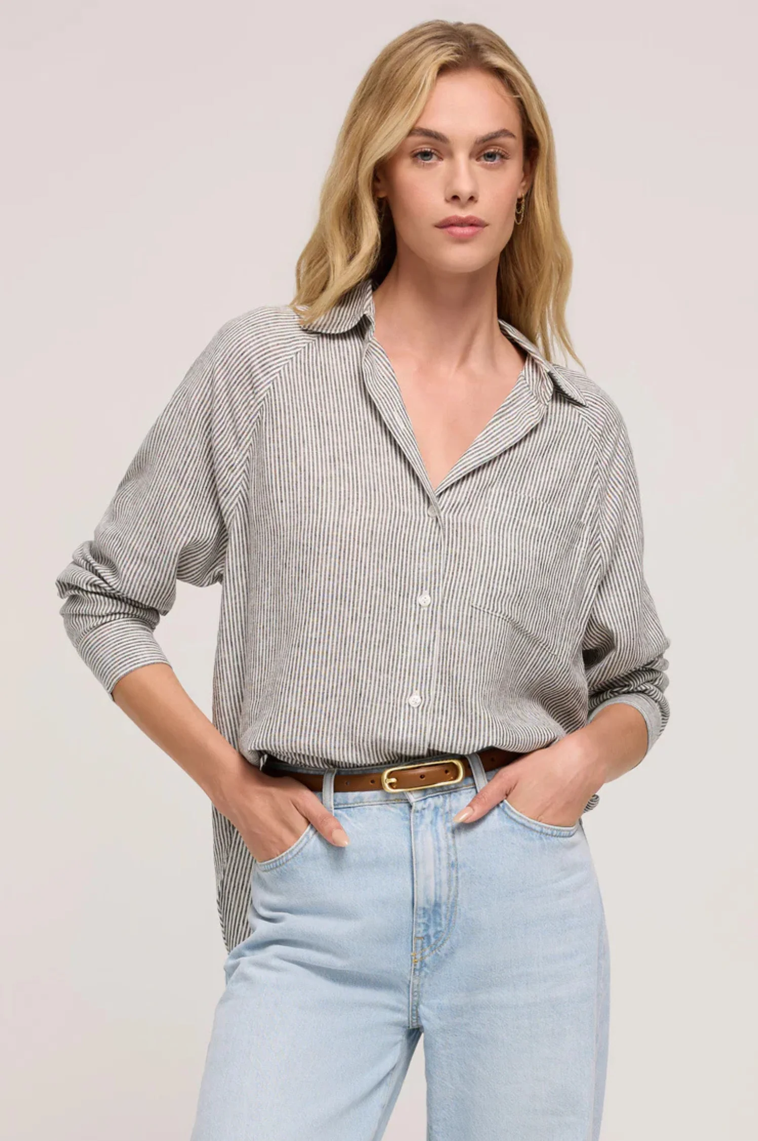 Perfect Linen Stripe Top - Intensery