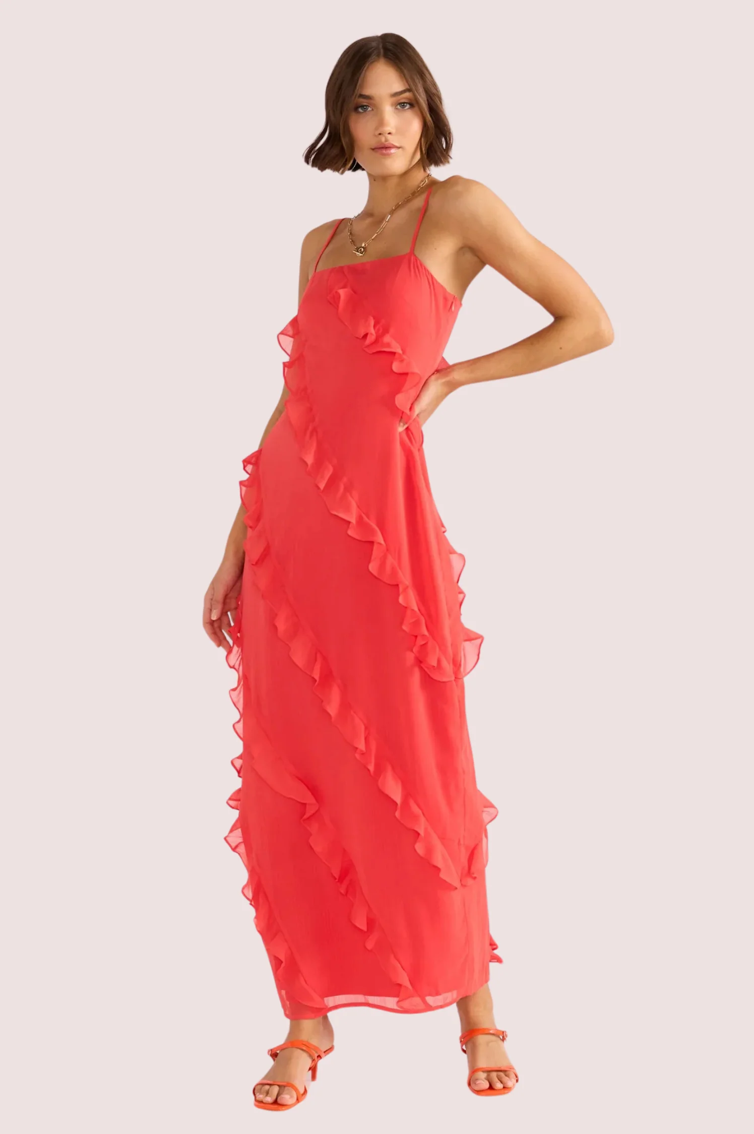 Venus Ruffle Maxi Dress - Intensery