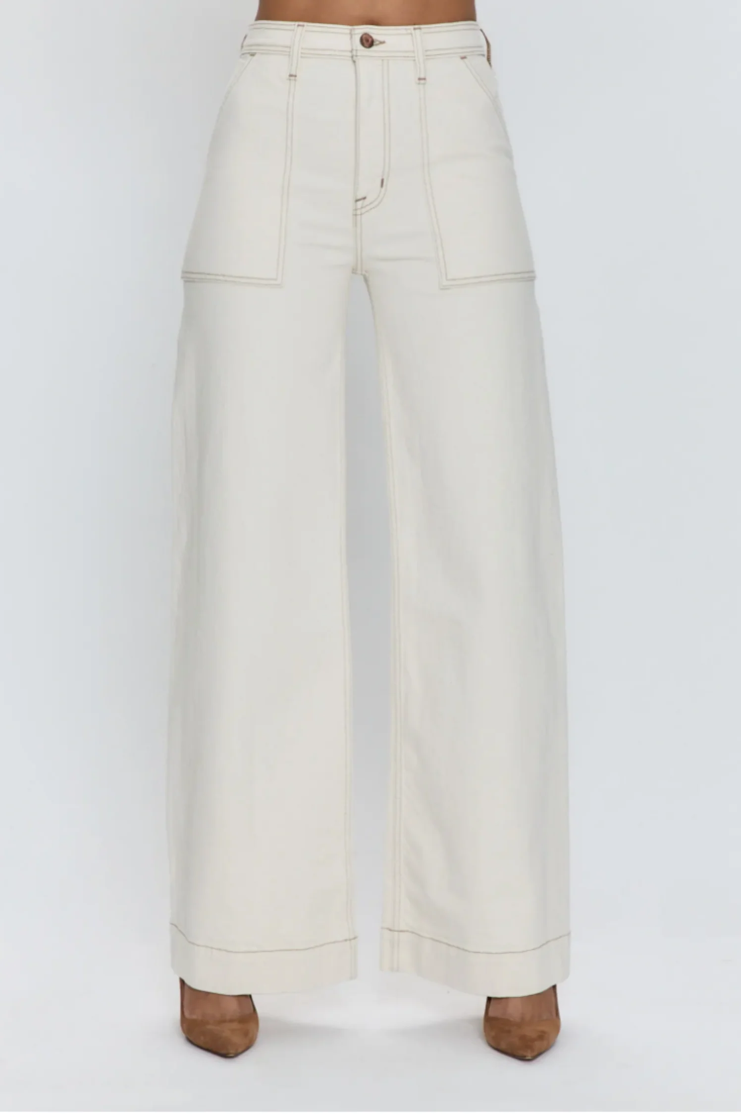 Penny Wide Leg Utility - Ecru - Intensery