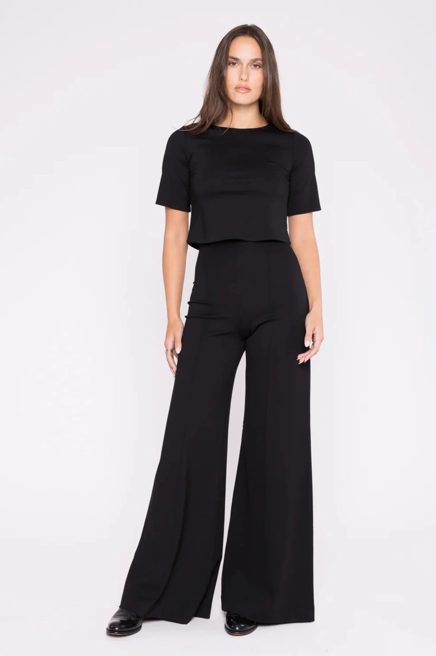 Ponte Knit Wide Leg Pant - Intensery