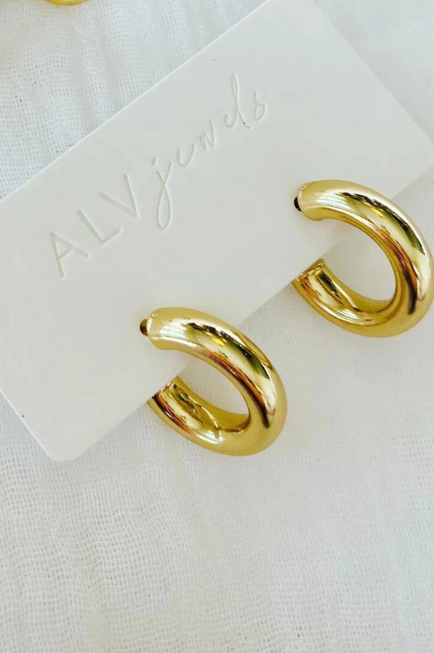 Gold Mini Tube Hoops - Intensery