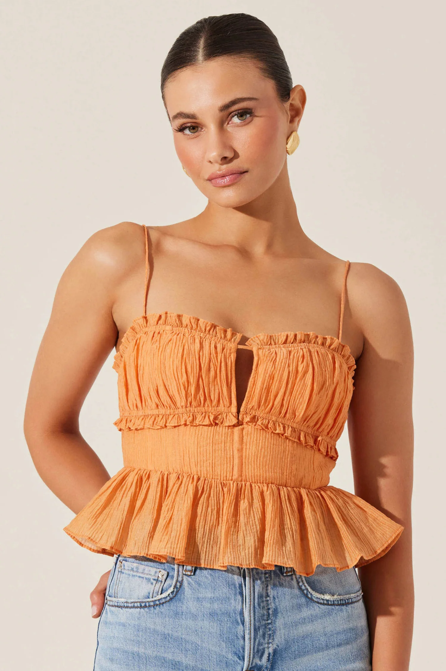 Sylvan Shirred Peplum Top - Intensery