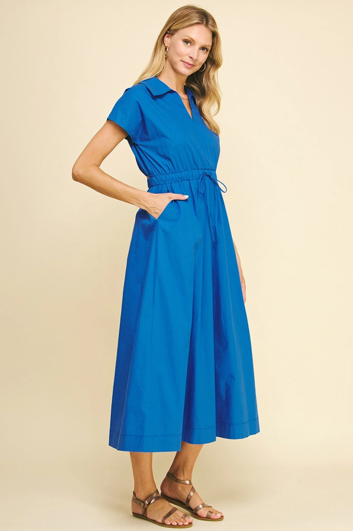 Cassie Open Back Midi Dress - Intensery