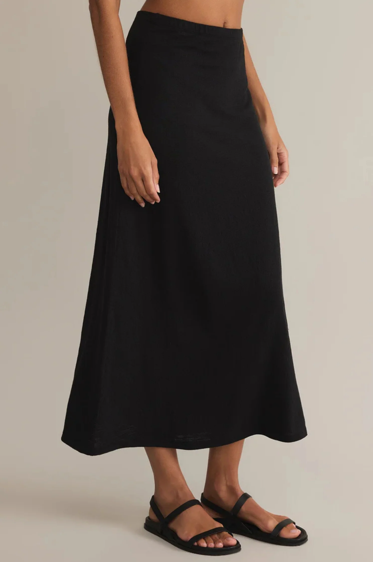 Delavine Textured Midi Skirt - Intensery