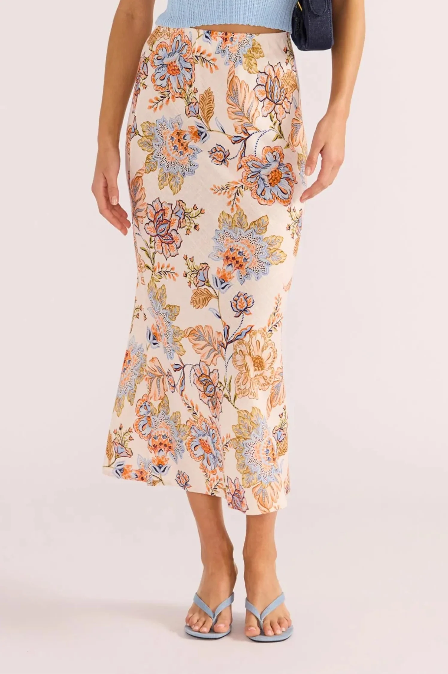 Marceline Bias Midi Skirt - Intensery