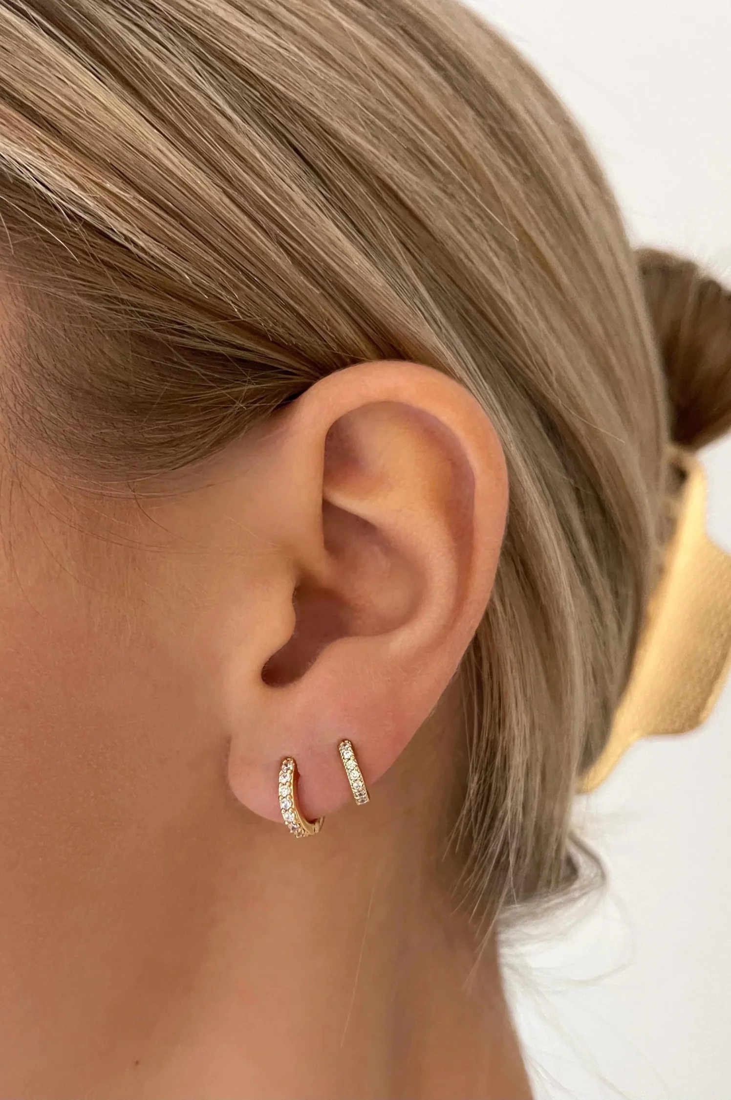 Pave Huggie Hoops - Intensery