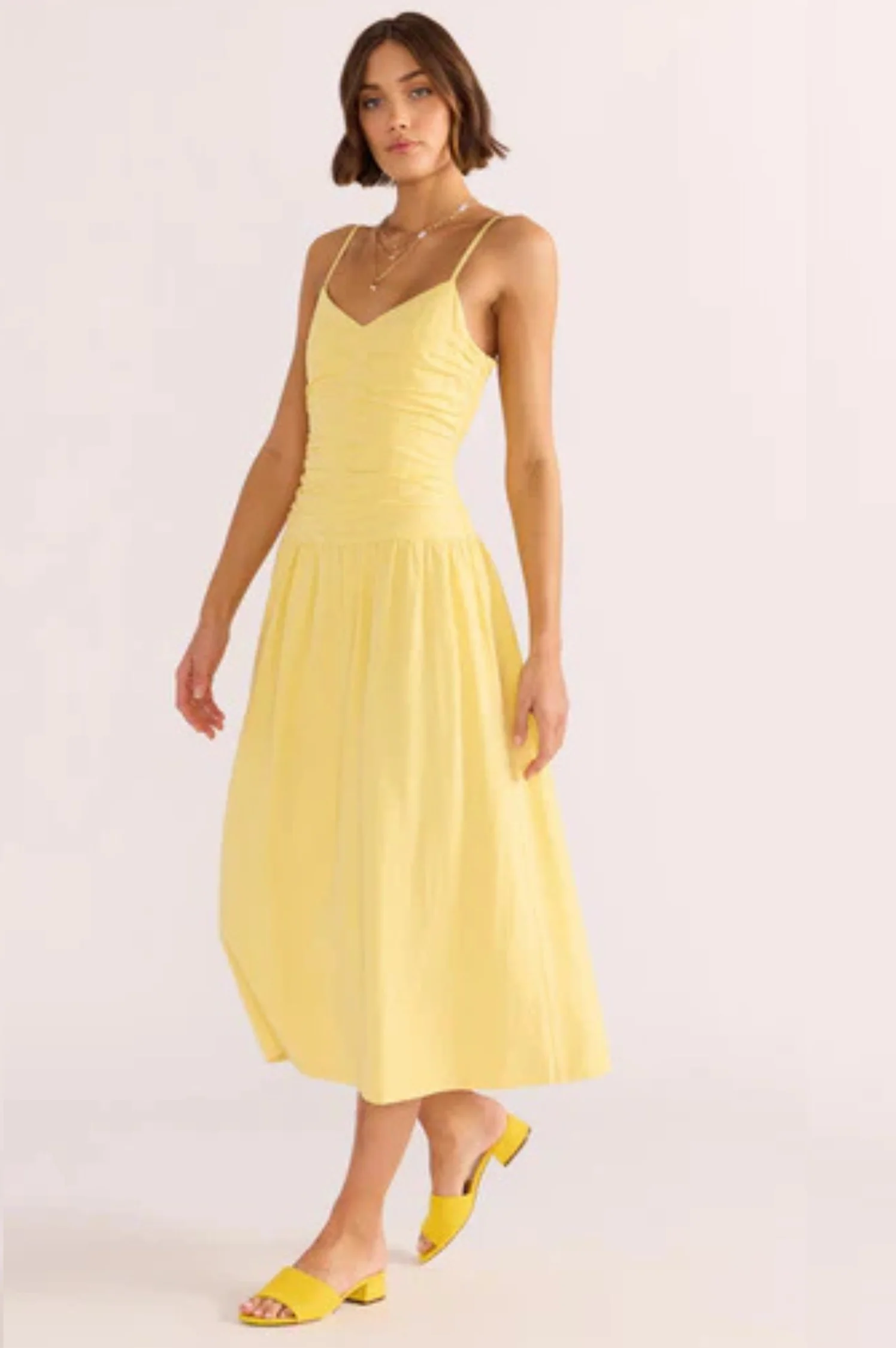 Ophelia Ruched Midi Dress - Intensery