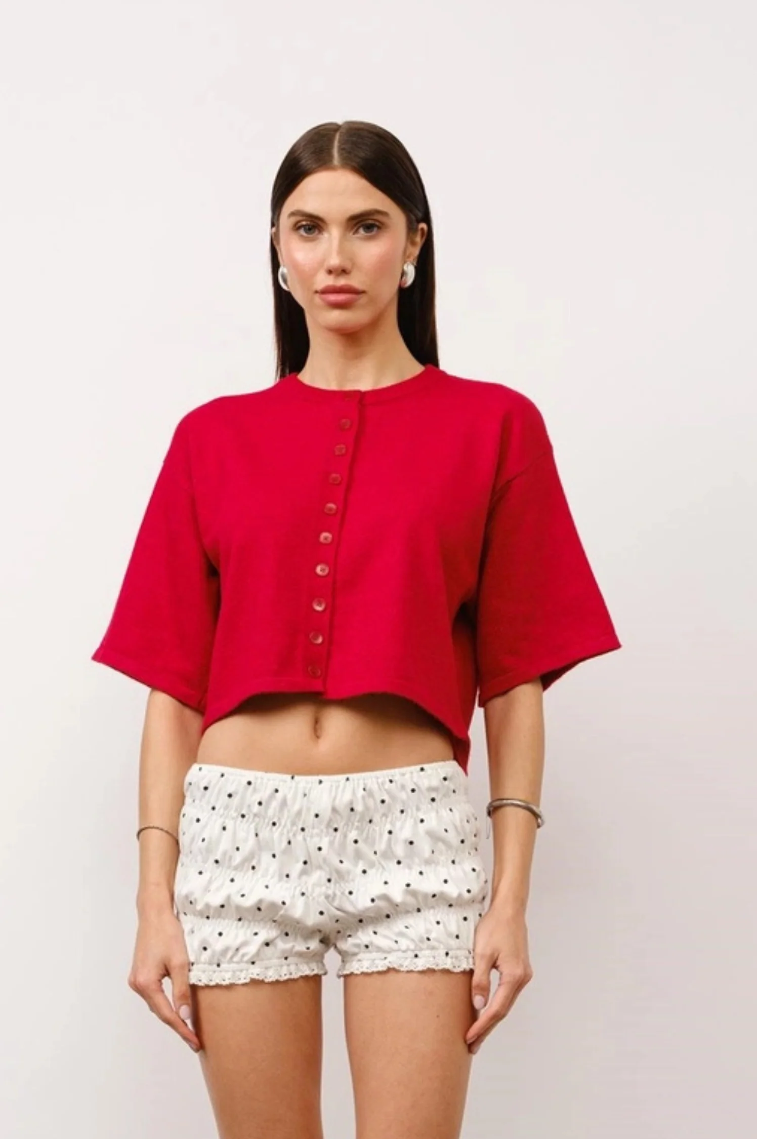 Willow Short Sleeve Crop Cardigan - Intensery