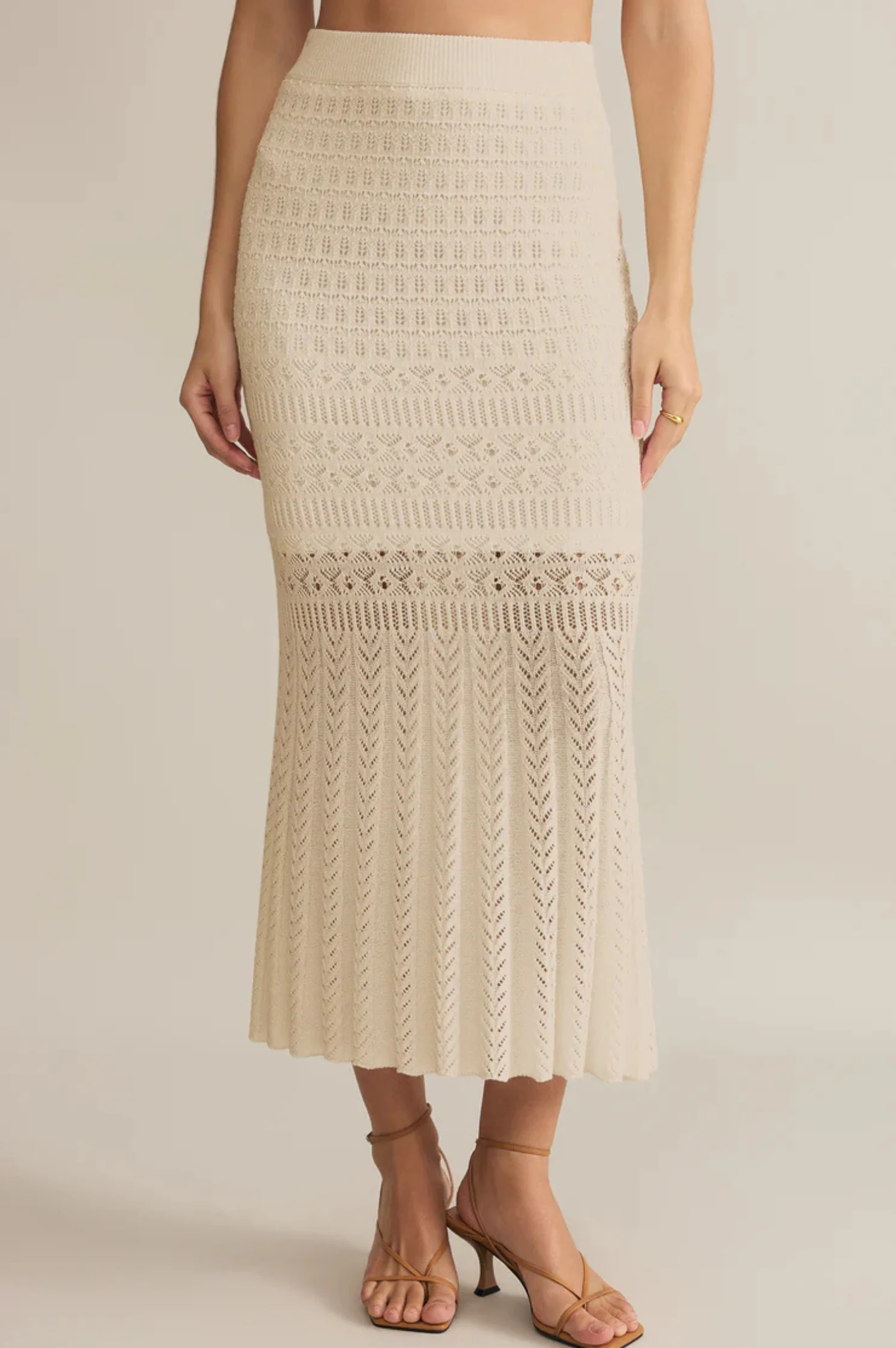 Soria Crochet Midi Skirt - Intensery