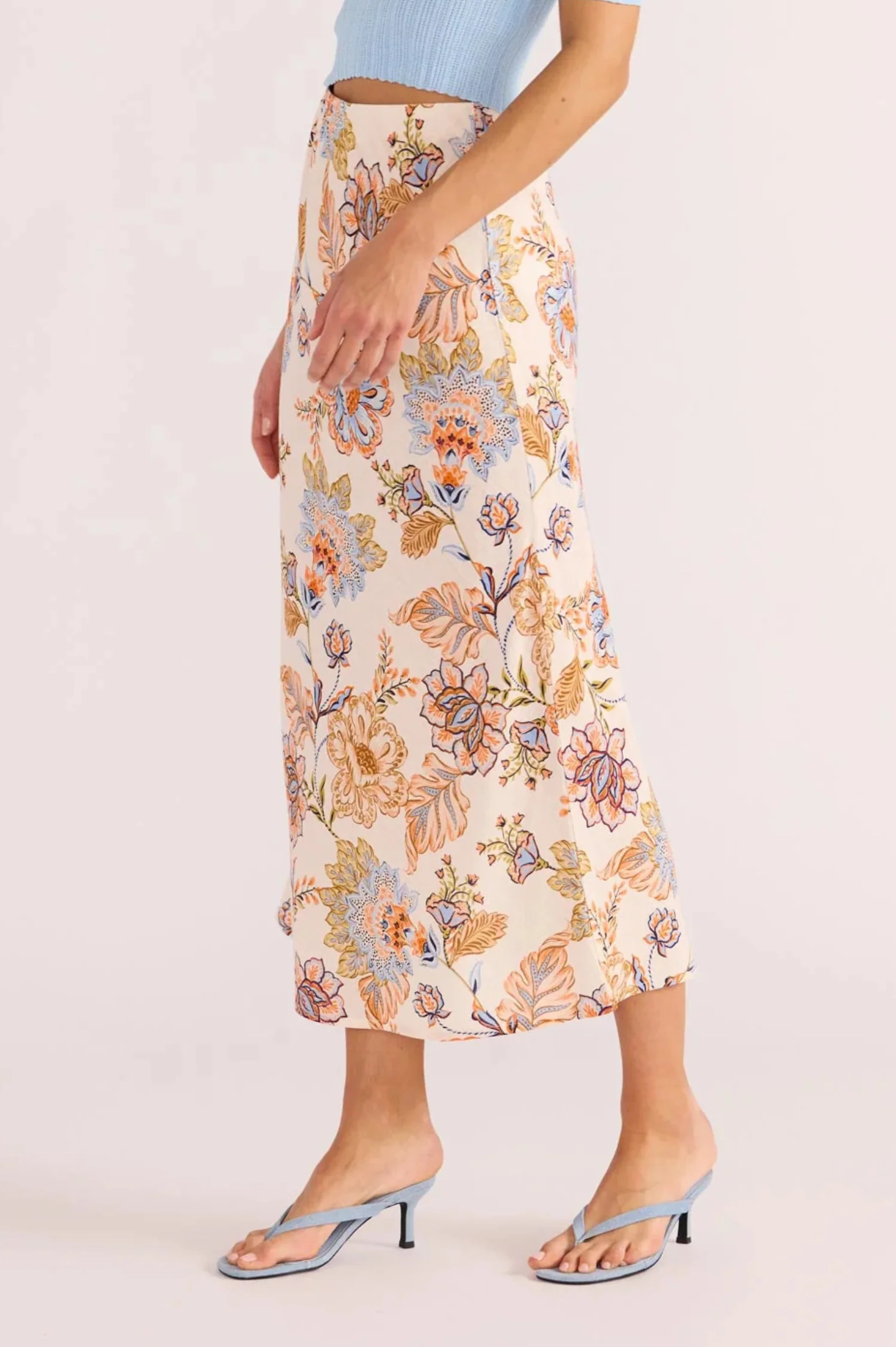 Marceline Bias Midi Skirt - Intensery