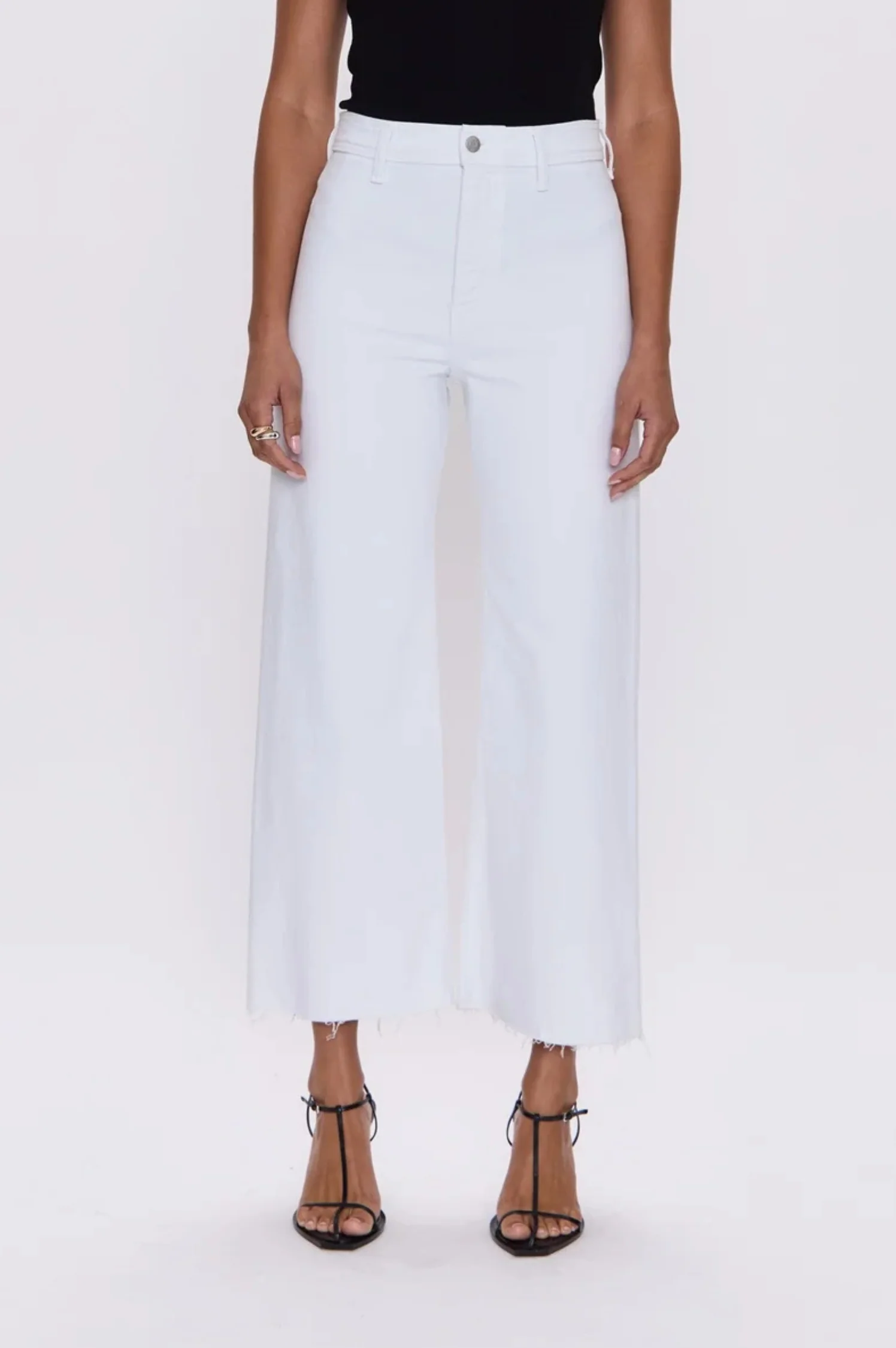 Penny High Rise Wide Leg Crop - Blizzard - Intensery