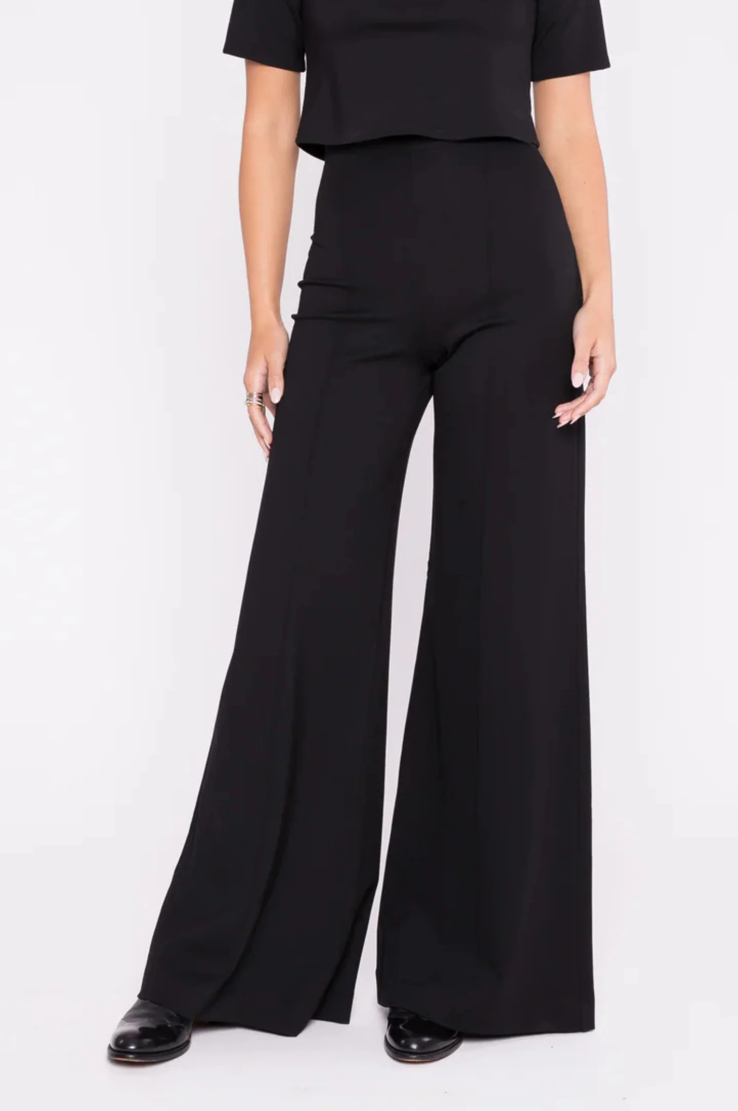 Ponte Knit Wide Leg Pant - Intensery