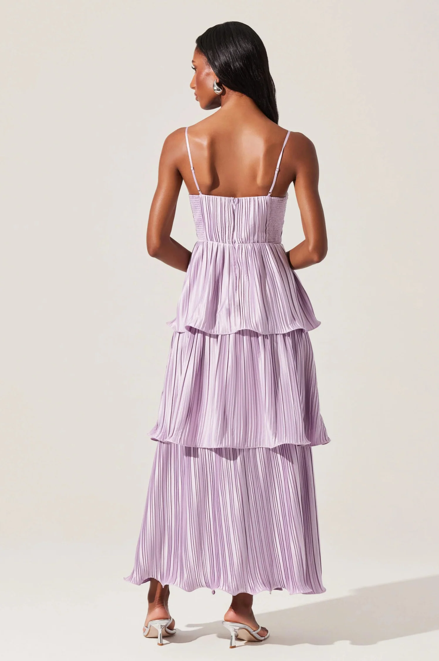 Lupin Pleated Tiered Maxi Dress - Intensery
