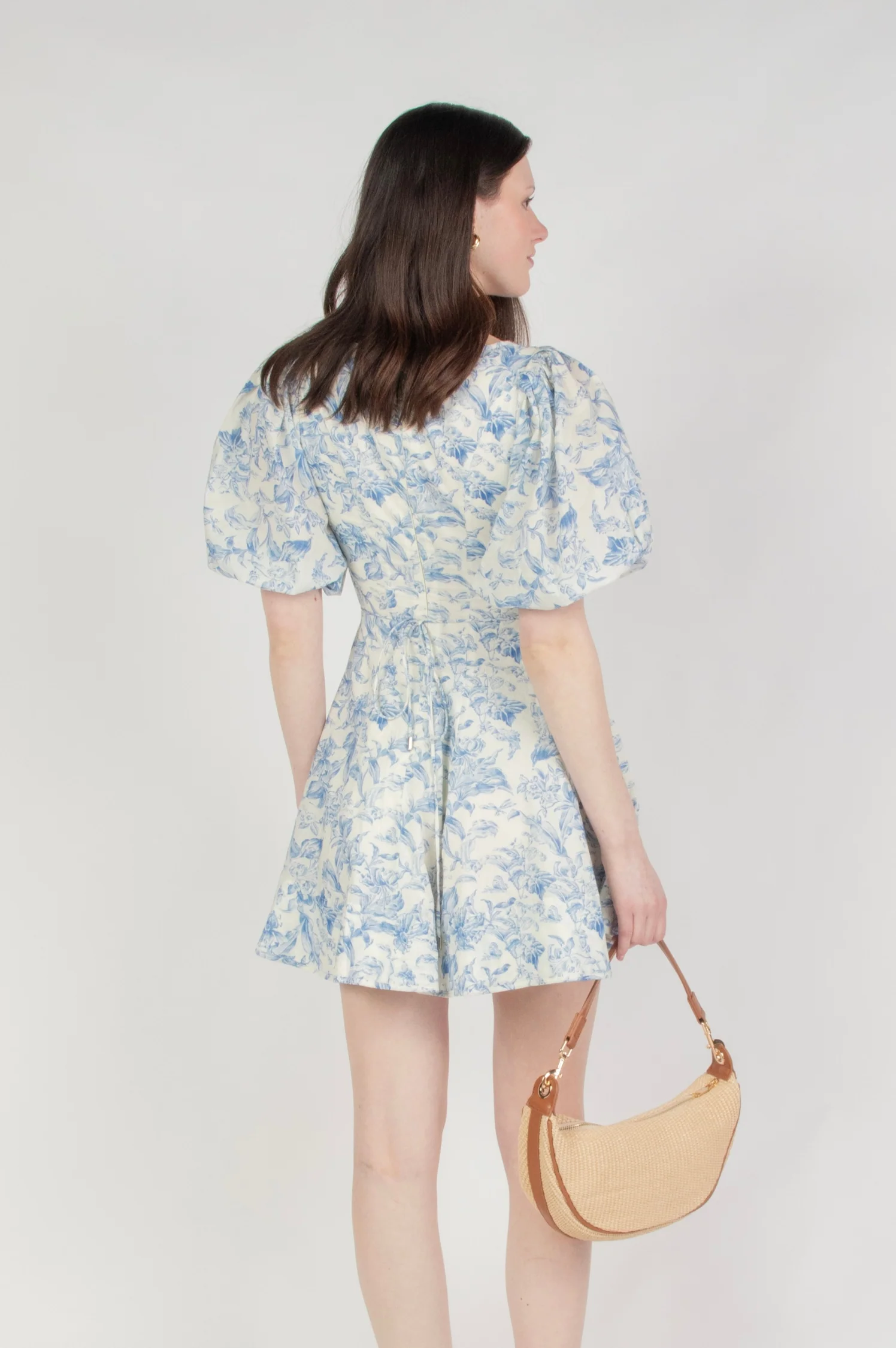 Clare Printed Fit And Flared Mini Dress - Intensery