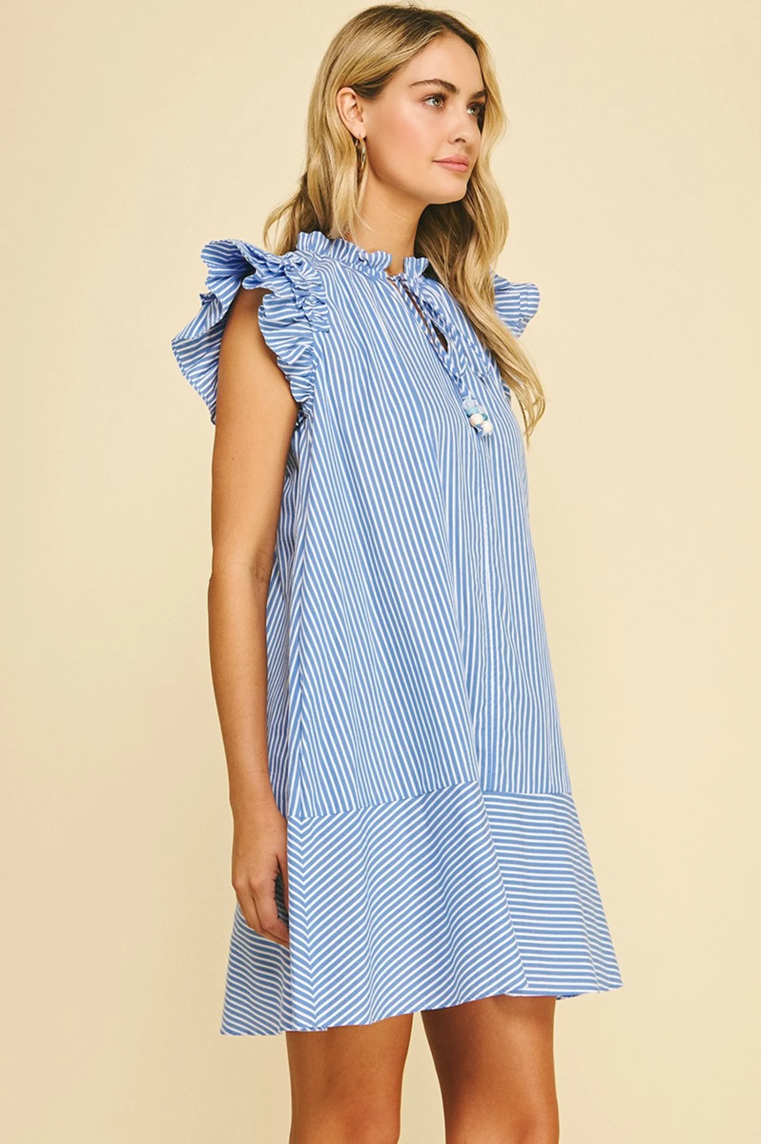 Holland Striped Mini Dress - Intensery