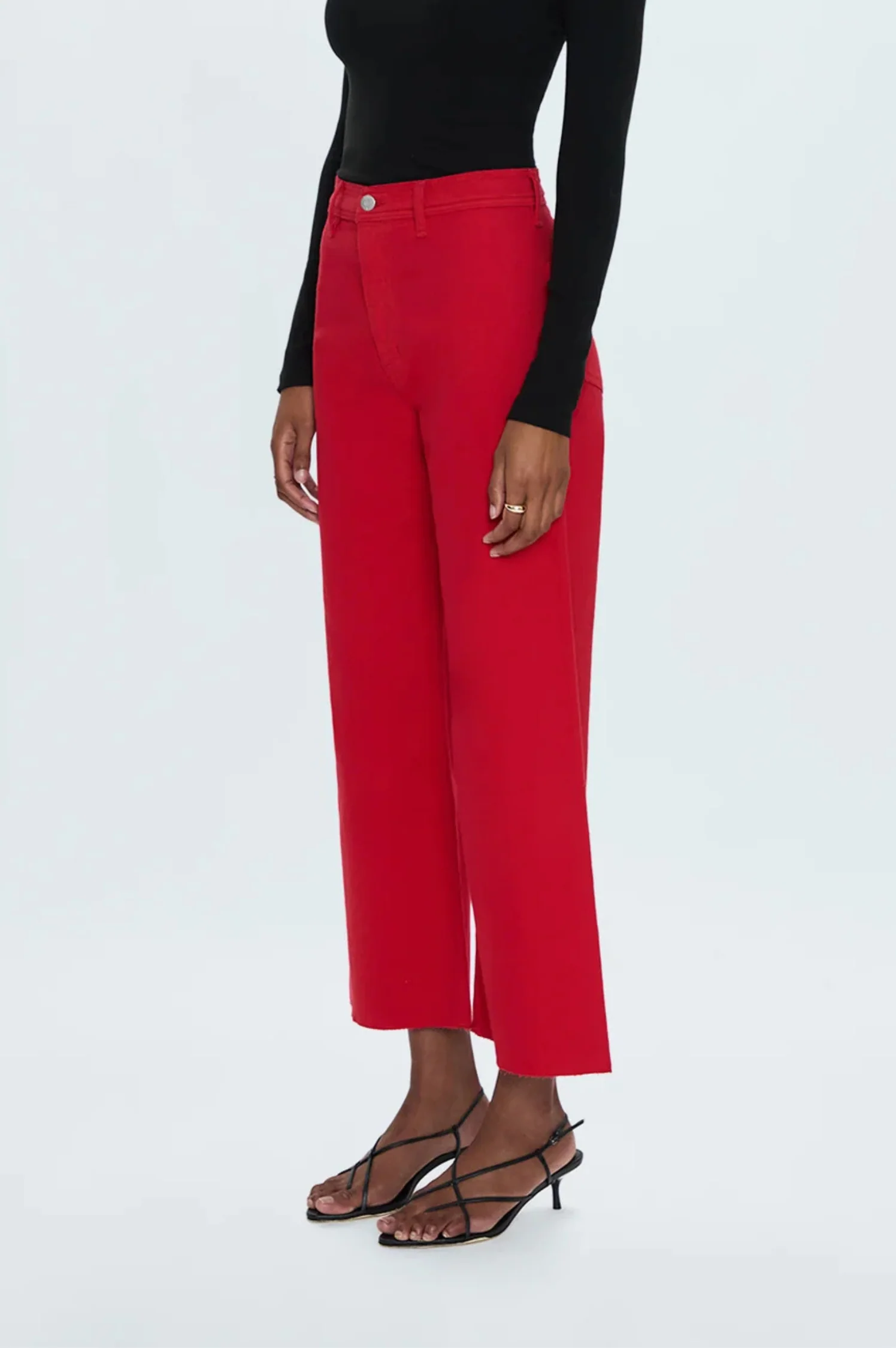 Penny High Rise Wide Leg Crop - Ruby - Intensery