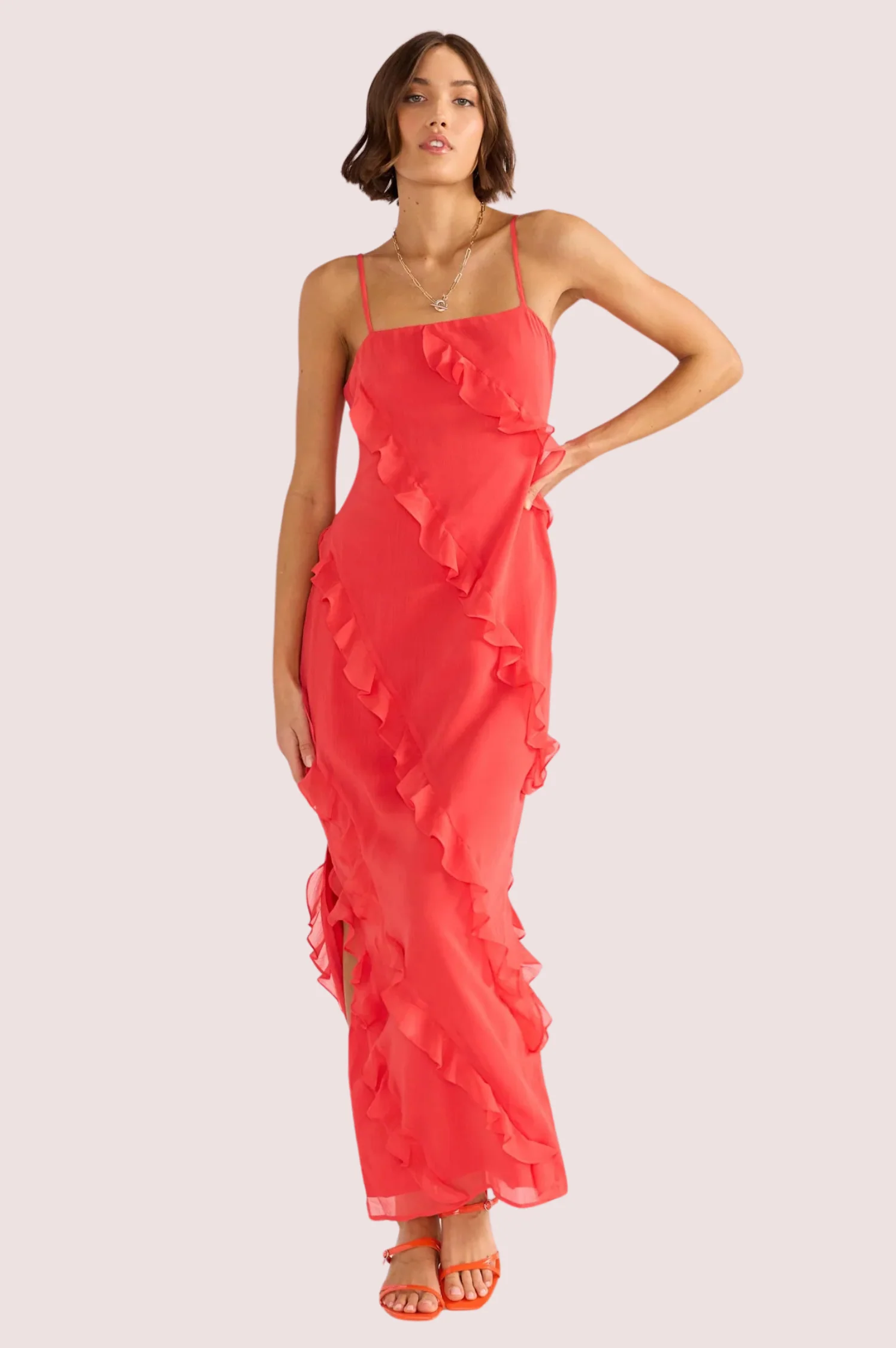 Venus Ruffle Maxi Dress - Intensery