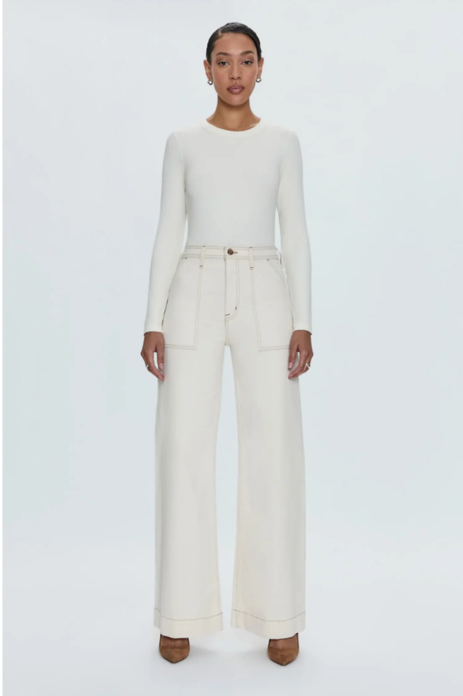 Penny Wide Leg Utility - Ecru - Intensery