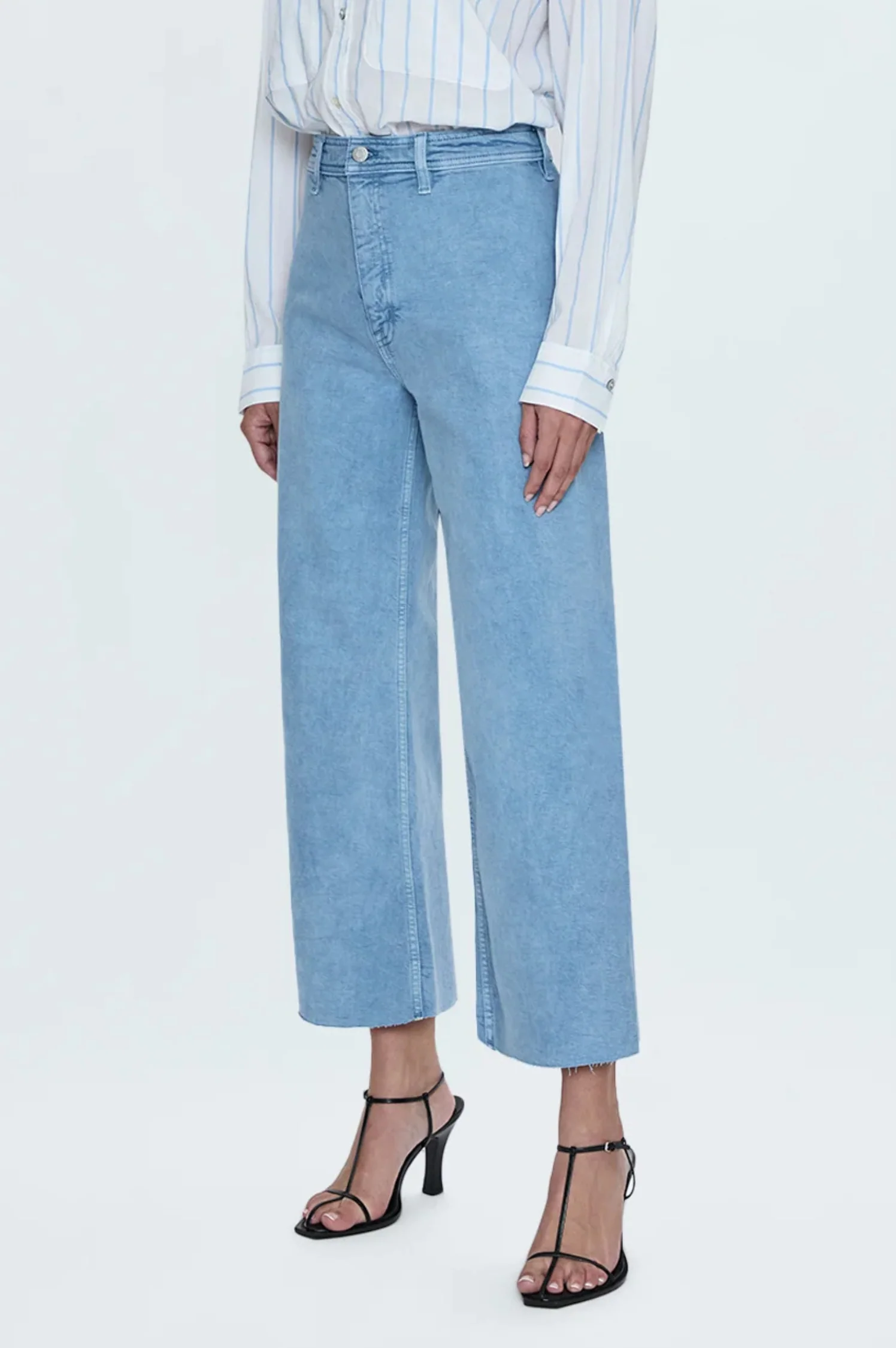 Penny High Rise Wide Leg Crop - Frost - Intensery