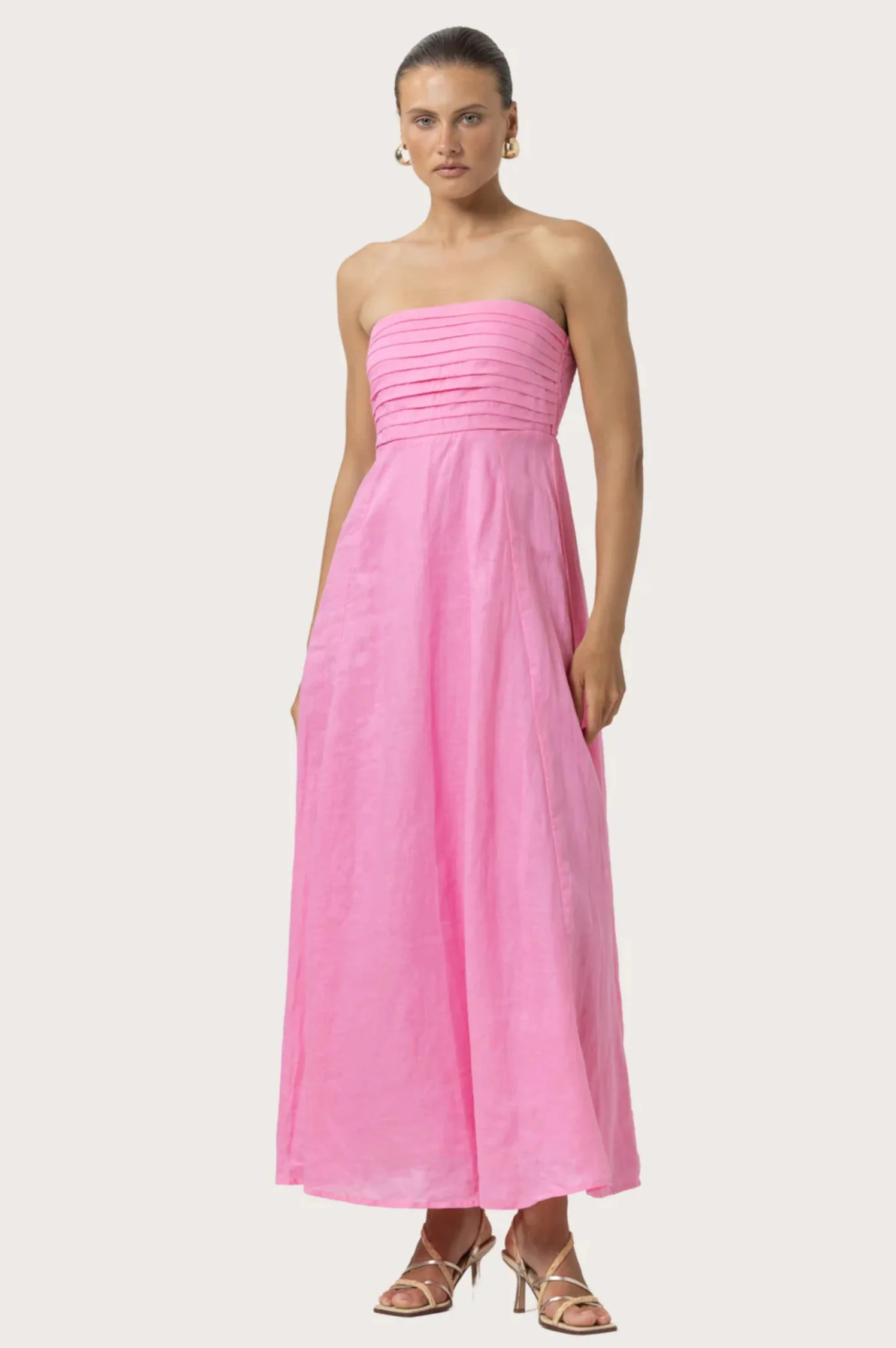 Talia Linen Maxi Dress - Intensery