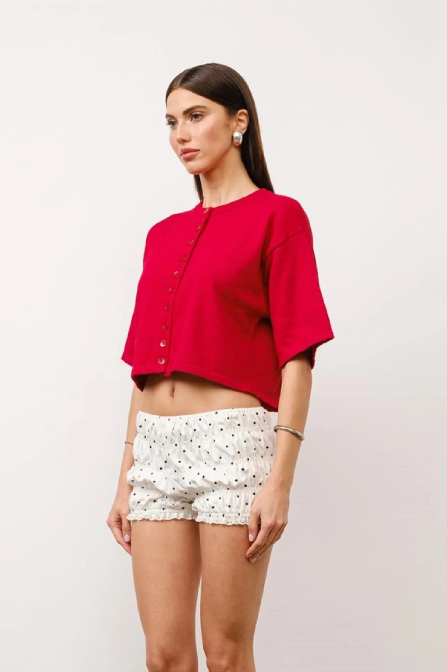 Willow Short Sleeve Crop Cardigan - Intensery